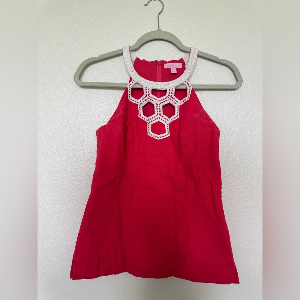 Lilly Pulitzer Annabelle Hot Pink top